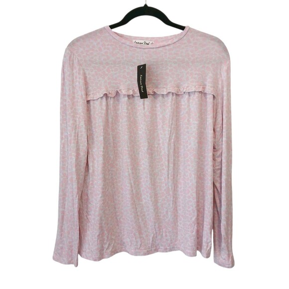 Emerson Road Other - Emerson Road Womens Leopard Spotted Pajama Shirt Gray Pink Size Medium NWT Soft